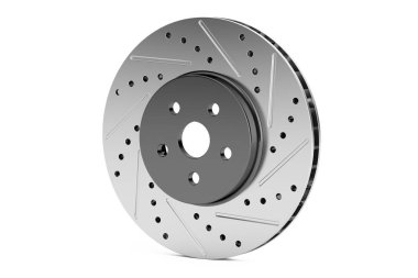 Araba disk fren rotor, 3d render