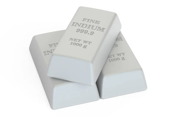 Indium ingots, 3D-rendering — Stockfoto