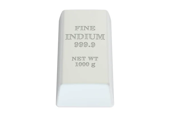 Indium ingot, 3D rendering — Stock Photo, Image