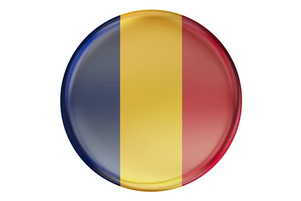 Badge med flagga av Tchad, 3d-rendering — Stockfoto