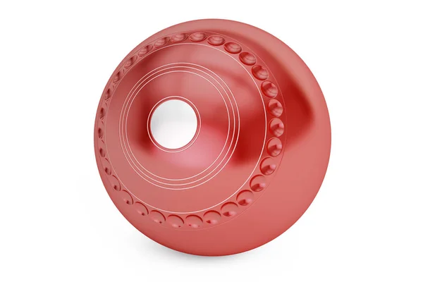 Red Lawn Bowl closeup, 3D rendering — Stock Photo, Image