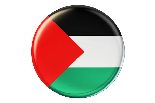 Insignia con la bandera de Palestine, Renderizado 3D —  Fotos de Stock