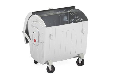 açılan çöp Çöp konteyner, 3d render