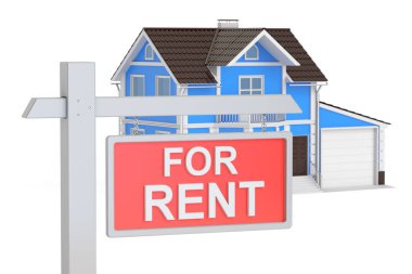 Kiralık Ev kavramı, 3d render
