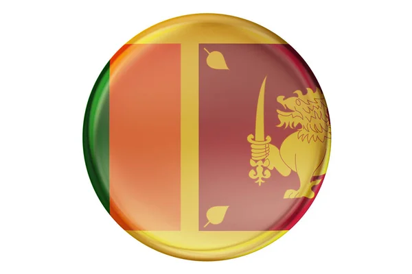 Бейдж з прапор Шрі-Ланки, 3d-рендерінг — стокове фото