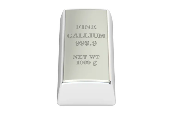 Gallium ingot, 3D rendering — Stock Photo, Image
