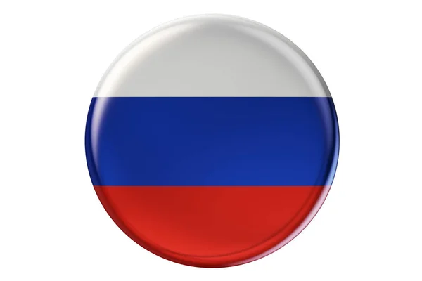 Insignia con bandera de Rusia, Renderizado 3D —  Fotos de Stock