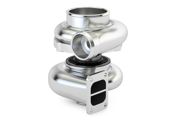Auto turbocompressor close-up, 3D-rendering — Stockfoto