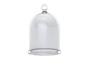 Glass Bell or Bell Jar, 3D rendering clipart