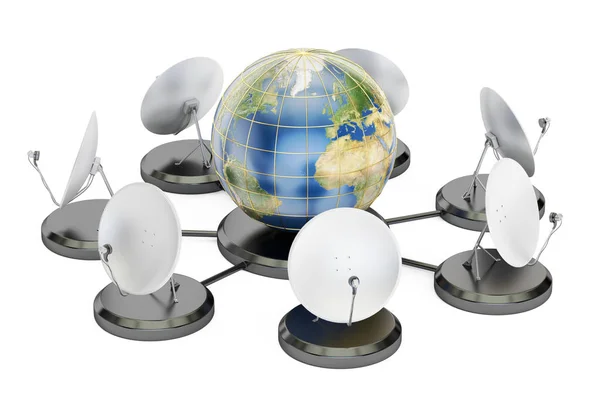 Global telecommunications concept, 3D rendering — Stock Photo, Image