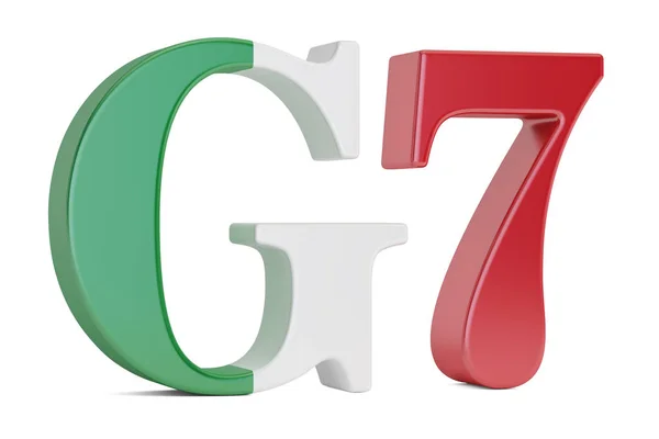 G7 στη Ιταλία concept, 3d rendering — Φωτογραφία Αρχείου