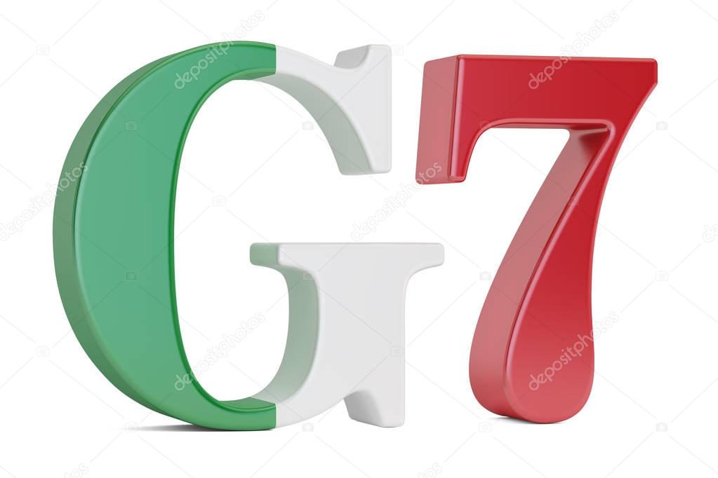 G7 in Italy concept, 3D rendering
