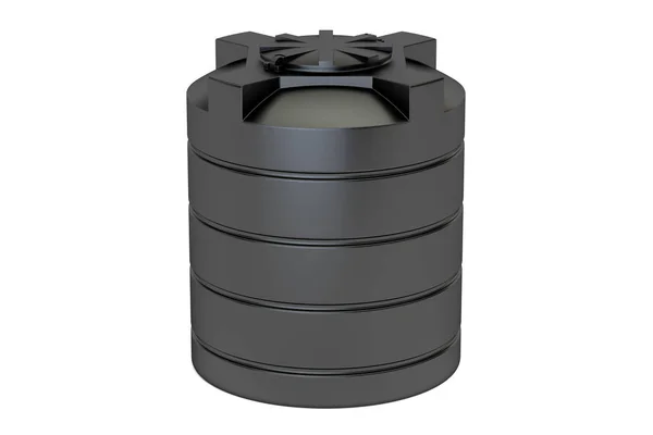 Plastic black water tank closeup, 3D rendering — Stock Photo, Image