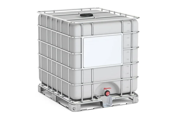 Intermediate bulk container closeup, 3D rendering — Stock Photo, Image