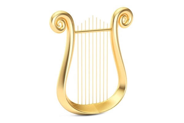 Lyre, 3D rendering
