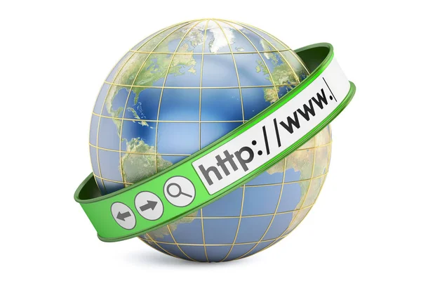 Global internet communication concept, 3D rendering — Stock Photo, Image