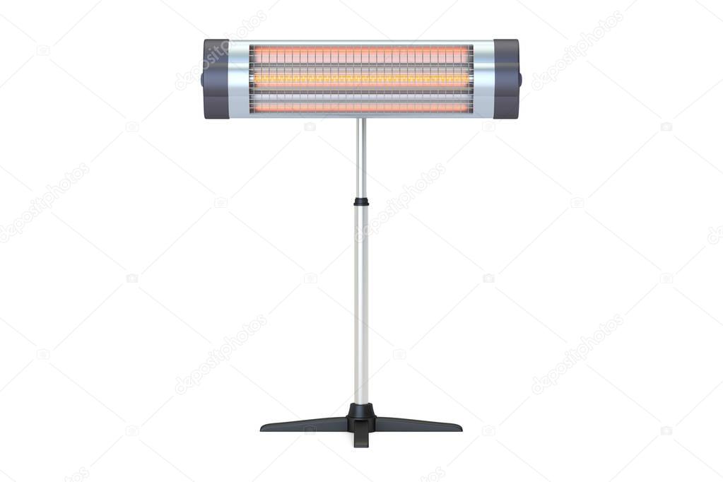 Halogen or infrared heater, front view. 3D rendering