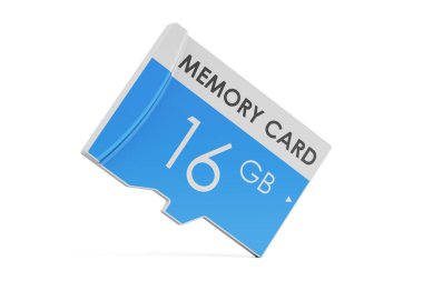 bellek kartı 16 Gb, 3d render