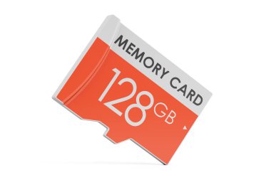 bellek kartı 128 Gb, 3d render