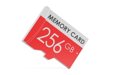 bellek kartı 256 Gb, 3d render
