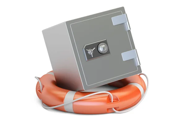 조합 안전 상자 lifebuoy, 3d 렌더링 — 스톡 사진