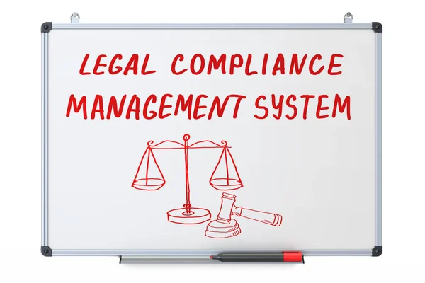 legal compliance, management system concept on the dry erase boa