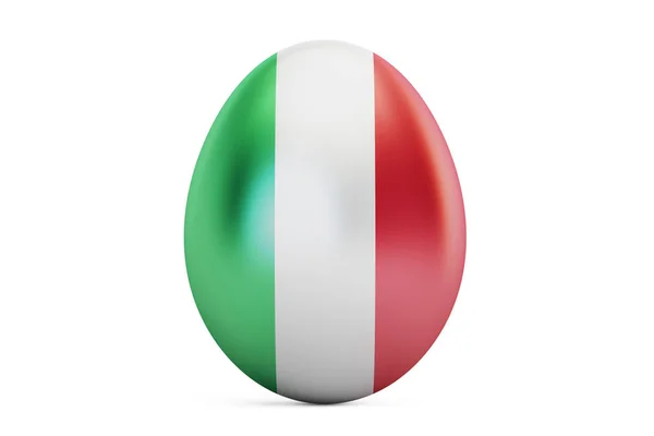 复活节彩蛋与意大利国旗的 3d 渲染 — 图库照片