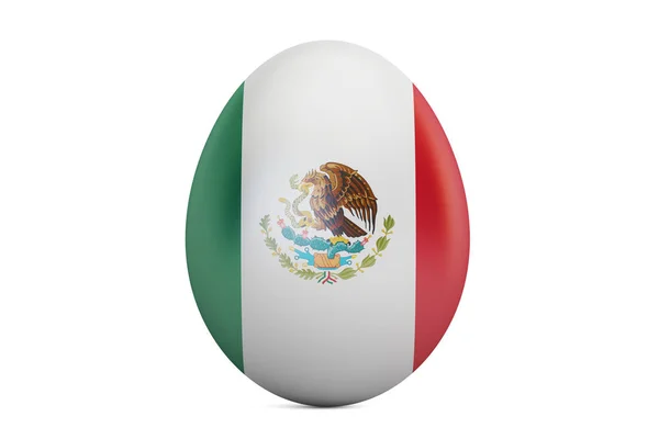 Huevo de Pascua con Bandera de México, Renderizado 3D —  Fotos de Stock