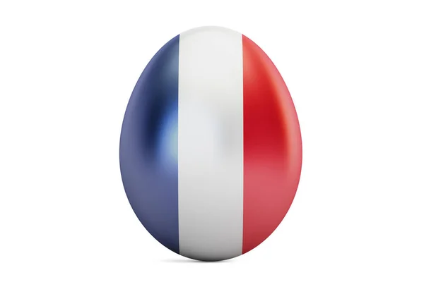 Paasei met de vlag van Frankrijk, 3D-rendering — Stockfoto