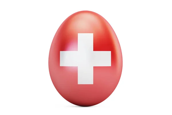 Húsvéti tojás zászló Svájc, 3d-leképezés — Stock Fotó
