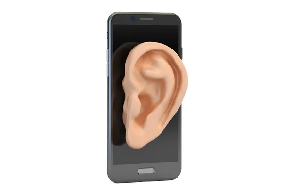 Telefon-Spionage-Konzept, 3D-Rendering — Stockfoto