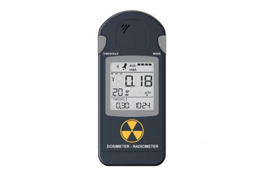 Gama radyasyon kişisel Dosimeter, 3d render