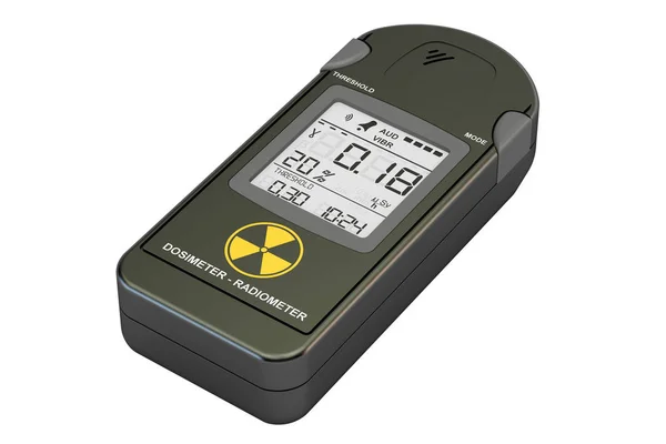 방사선 dosimeter 근접 촬영, 3 차원 렌더링 — 스톡 사진