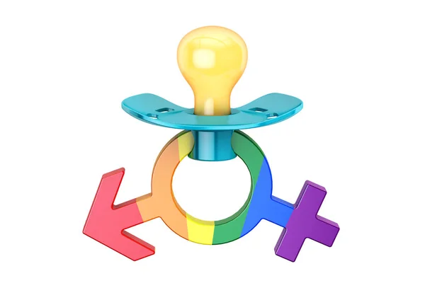 Lgbt Adoptionskonzept, 3D-Rendering — Stockfoto