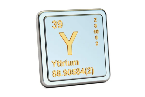 Yttrium Y, chemical element sign. 3D rendering — Stock Photo, Image