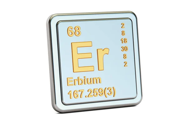 Erbiyum Er, kimyasal element işareti. 3D render — Stok fotoğraf