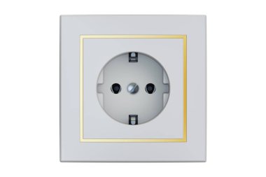 beyaz elektrik prizine, 3d render