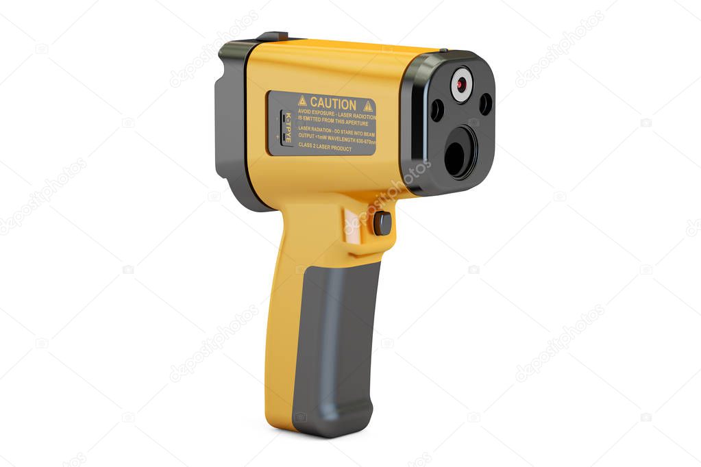 Infrared Thermometer closeup, 3D rendering