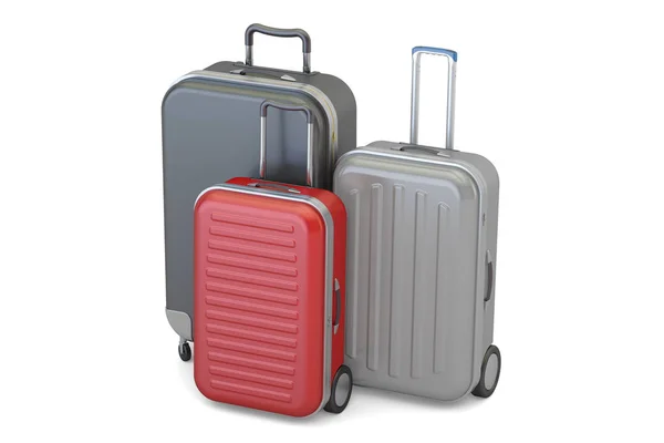 スーツケースのクローズ アップ、3 d レンダリング — ストック写真