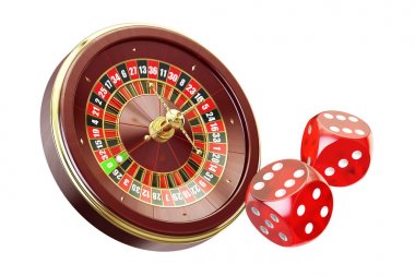 Casino ve kumar kavramı. 3D render