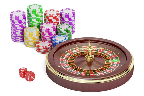 Casino, gambling and entertainment concept. 3D rendering — Stock Photo, Image