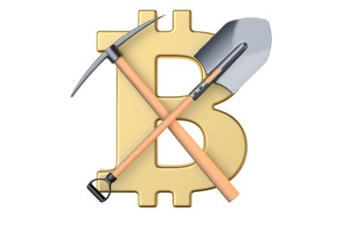 Bitcoin incelemesi kavramı, 3d render
