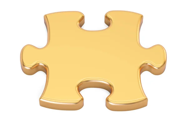Arany puzzle közelkép, 3d-leképezés — Stock Fotó
