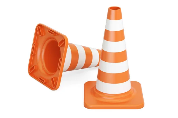 Traffic Cones, 3D rendering — Stock Photo, Image