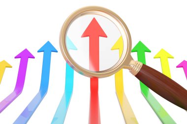 İş analitik kavramı, 3d render