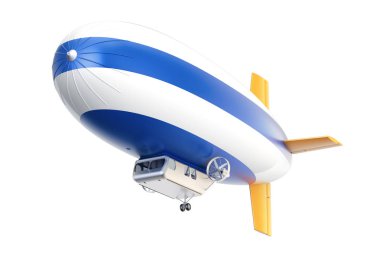 Zeplin veya zeplin balon, 3d render
