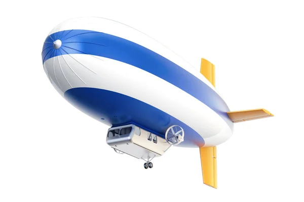 Aeronave ou balão dirigível, renderização 3D — Fotografia de Stock