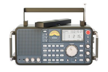 Modern dijital radyo, 3d render