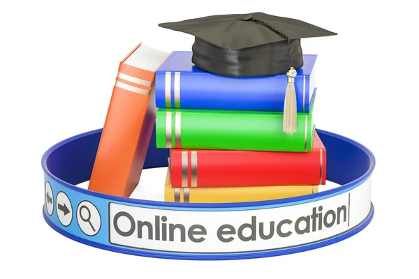 Concepto de educación en línea, representación 3D — Foto de Stock