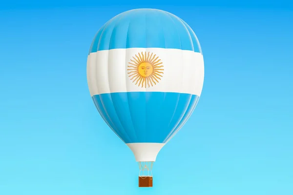 Ballon à air chaud avec drapeau argentin, rendu 3D — Photo